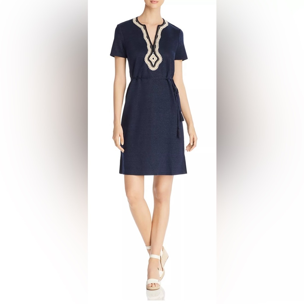 Tory Burch  Liliana Soutache Linen Dress NWT size XS
